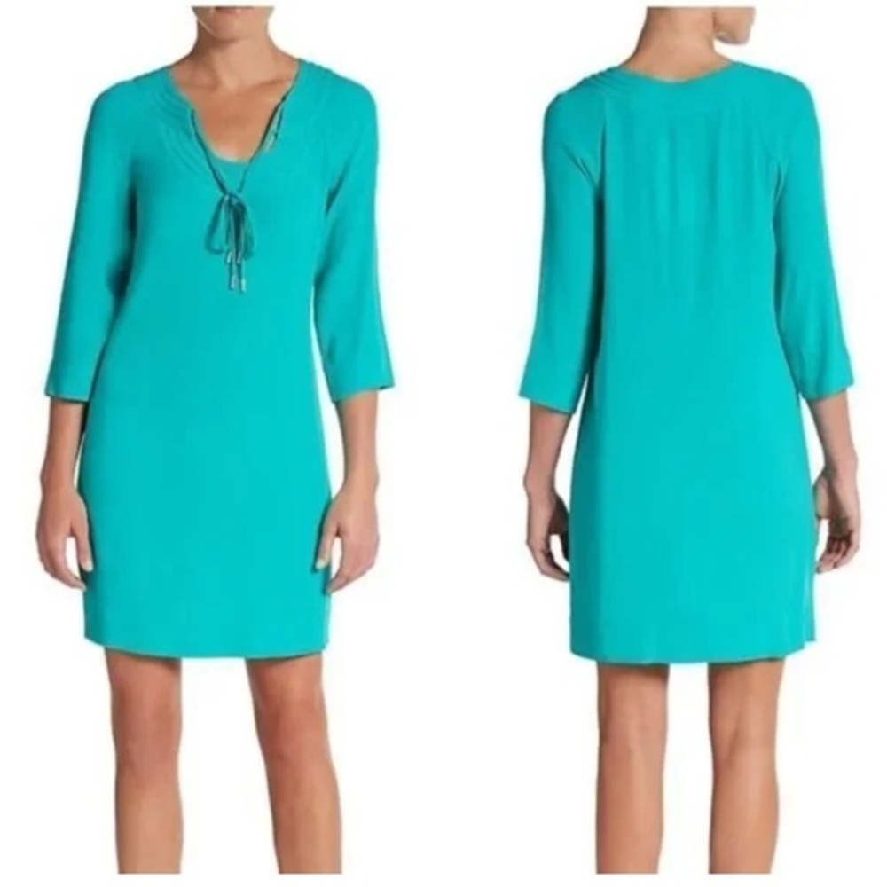 DIANE VON FURSTENBERG NWT New Parlian Shift Dress Size 6 In Bright Emerald